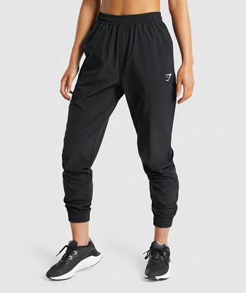 Dámské Kalhoty Jogger Gymshark Tréninková Woven Černé | CZ 4122WNB